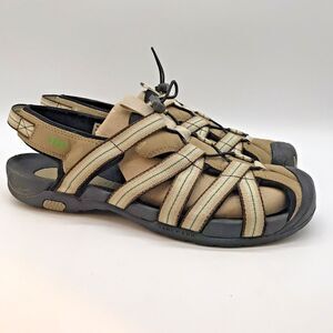 Lands' End Sandals Men's 9EE Bungee Lock Cap Toe Hiking Trail Water Sport Shoes